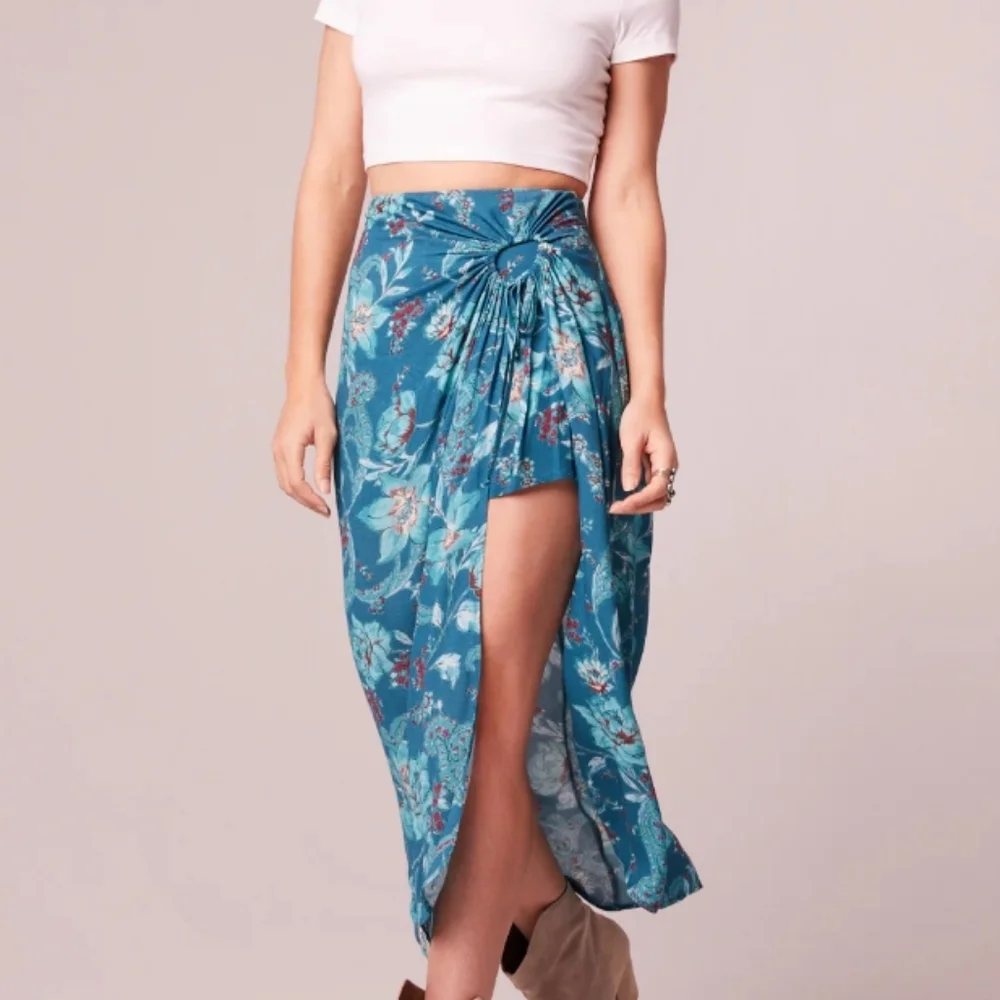 Band Of The  Free B.O.G. Collective,NWT, Celene Teal Floral Layered Skirt,XS